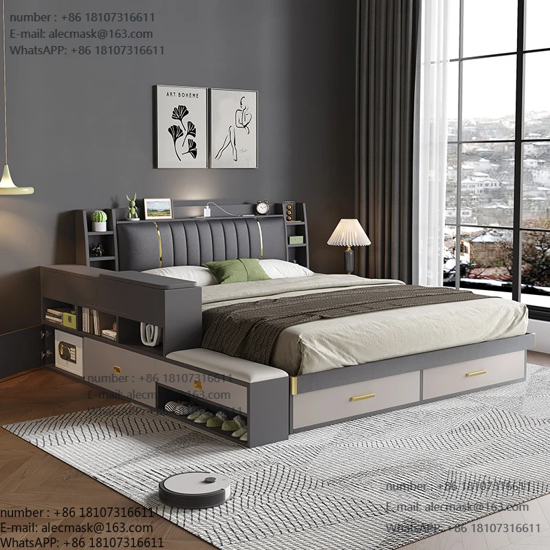 

Bed Convertible Panel Bedroom Set Modern Style