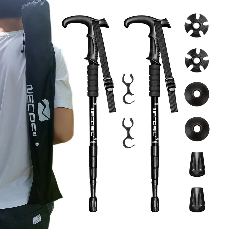 

Four-section Hiking Stick Set Aluminum Alloy Four-section Outdoor Ultra-short Off-road Hiking Stick 50-110CM