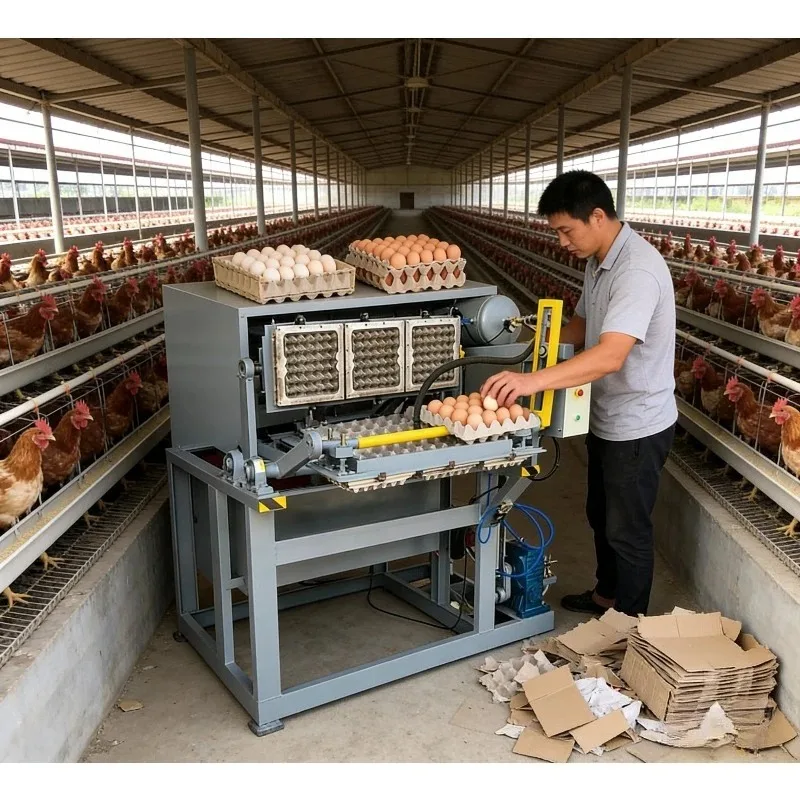 Multipurpose Paper Pulp Molding Machine Egg Tray Making Machine Cake Tray Forming Equipment for Food Packaging
