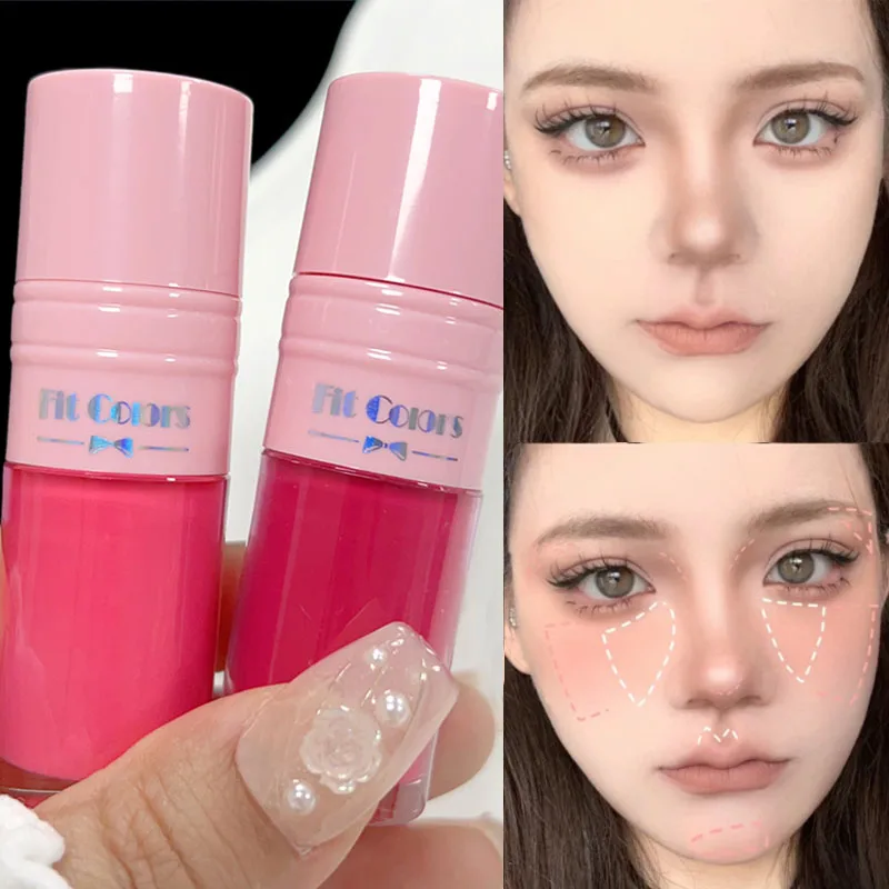 Waterproof Liquid Blush Makeup Long Lasting nutriente Contouring fard Stick Soft Facial Cheek Rouge Shadow cosmetici coreani