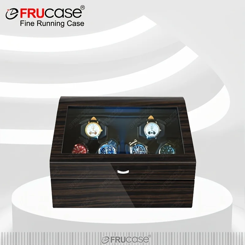 FRUCASE Wooden Watch Winder for automatic watches automatic winder 6 watches Golden sandalwood grain