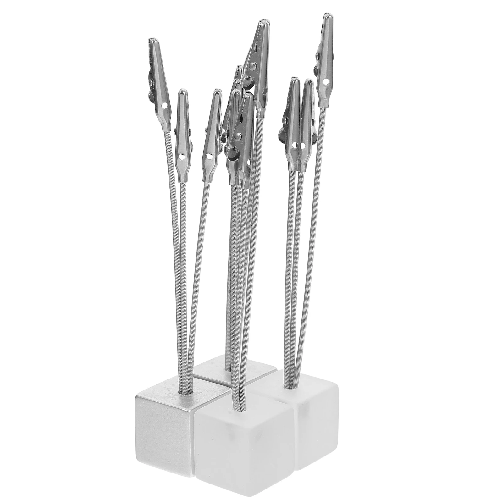 

4 Pcs Note Folder Card Holders for Table Numbers Stainless Steel Photo Clips Pictures