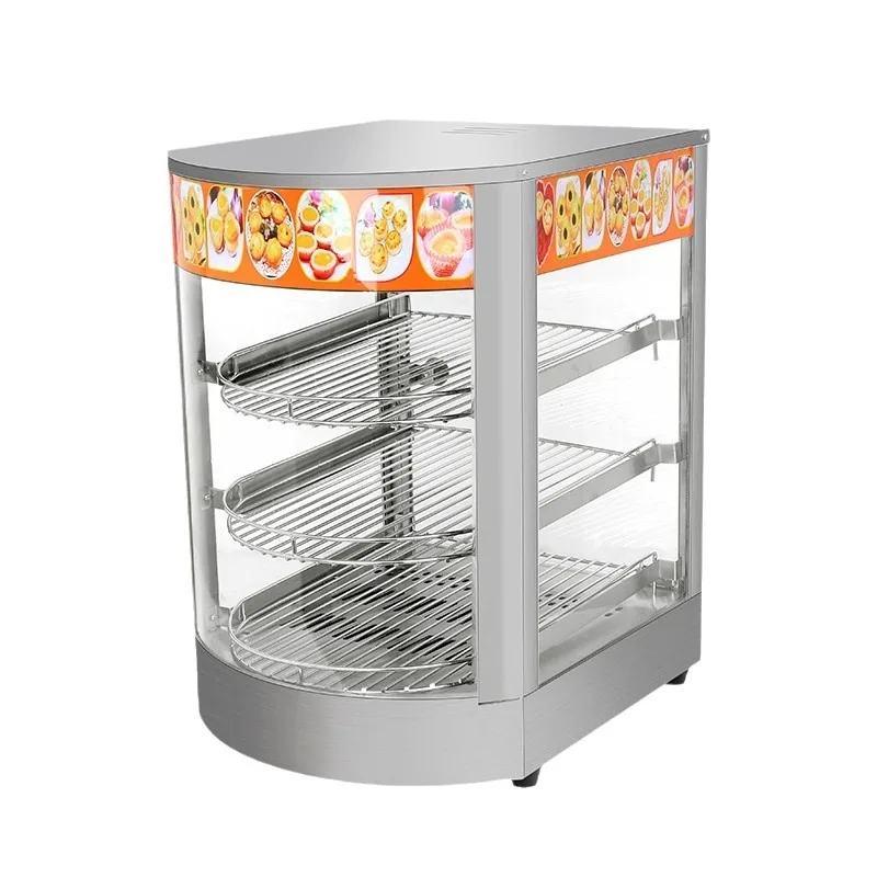 Thermal insulation cabinet, commercial and household desktop display cabinet, Hamburg cooked food display cabinet