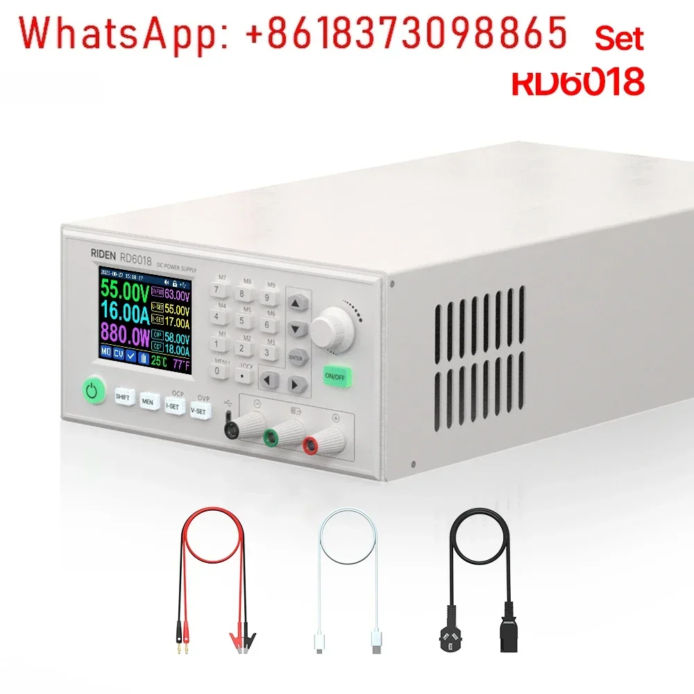 RD6018 Set completo 60V 18A AC a DC controllo digitale carica batteria Regolatore di alimentazione da banco da laboratorio regolabile 1080W