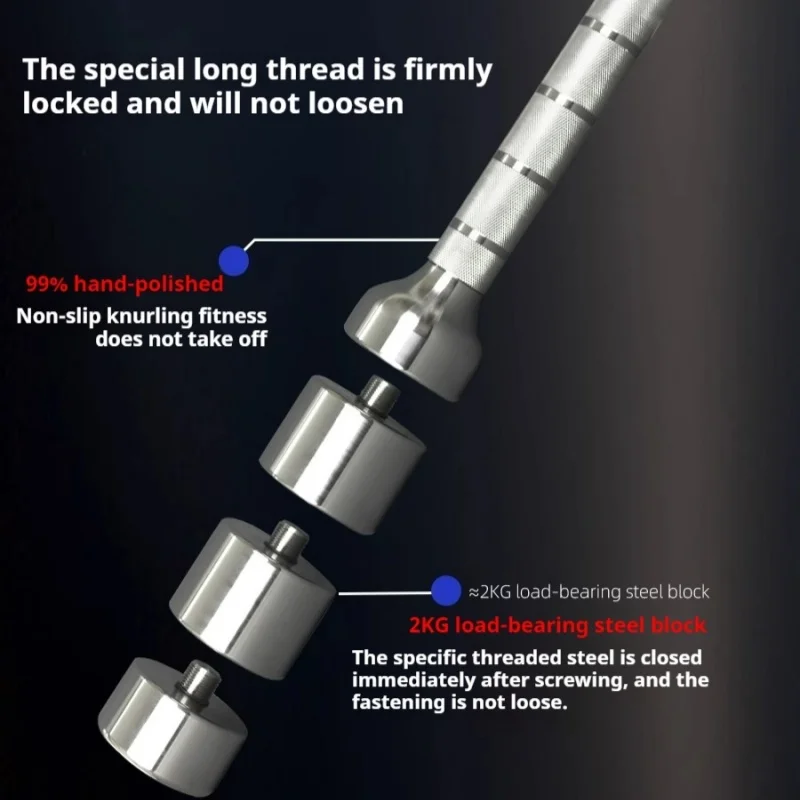Stainless steel rod bell hammer bell wrist strength arm strength training office and home leisure exercise numerical control