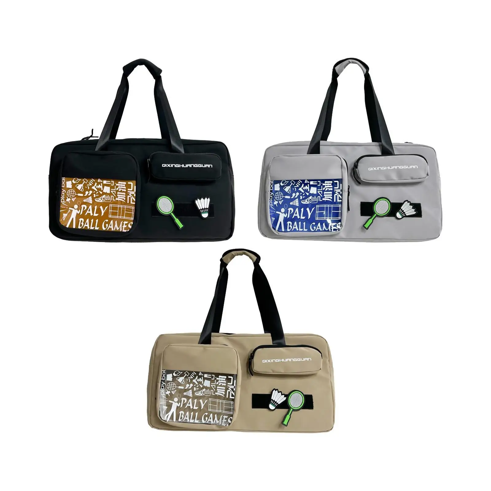 

Badminton Bag Sports Equipment Bag Zipper Closure for Adults Portable Tennis