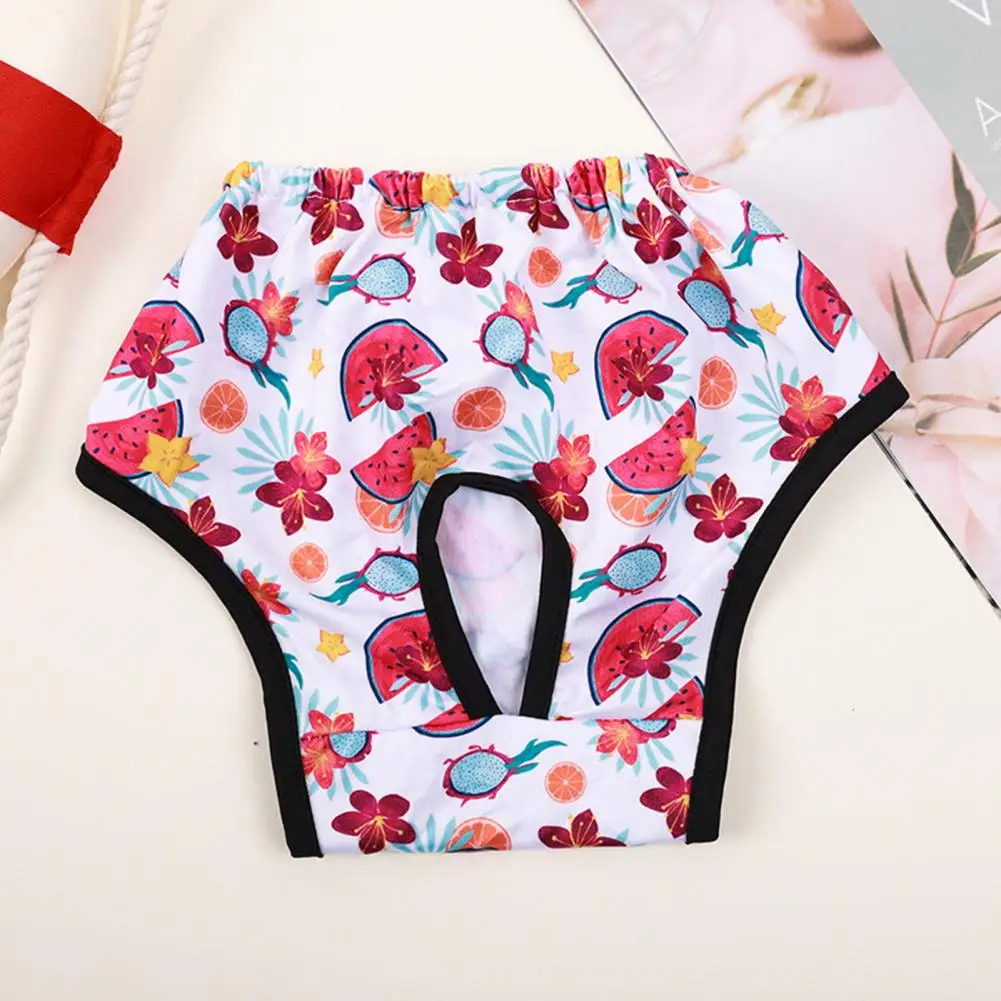 Soft Pet Menstrual Underwear Dog Diapers Pant Female Diaper Shorts Cartoon Pattern