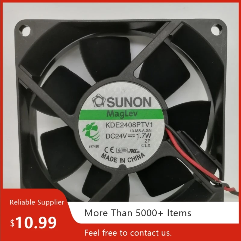 

80mm X 25mm Case Fan For SUNON KDE2408PTV1 8025 24V 1.7W 8CM Quiet Inverter Cooling