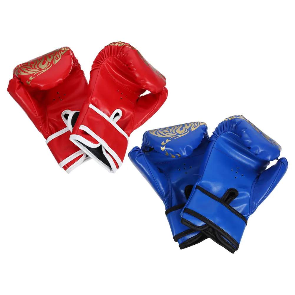 Boxing Gloves Pu Eva Curved Design Wide Wrist Wrap For Shock Absorption Kickboxing Training Glove Fitness