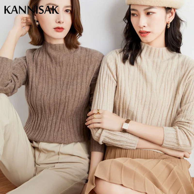 Women Sweater 2024 Autumn Winter Turtleneck Long Sleeve Pullover Sweater Casual Vintage Basic Kniitted Top Solid Slim Pull Femme