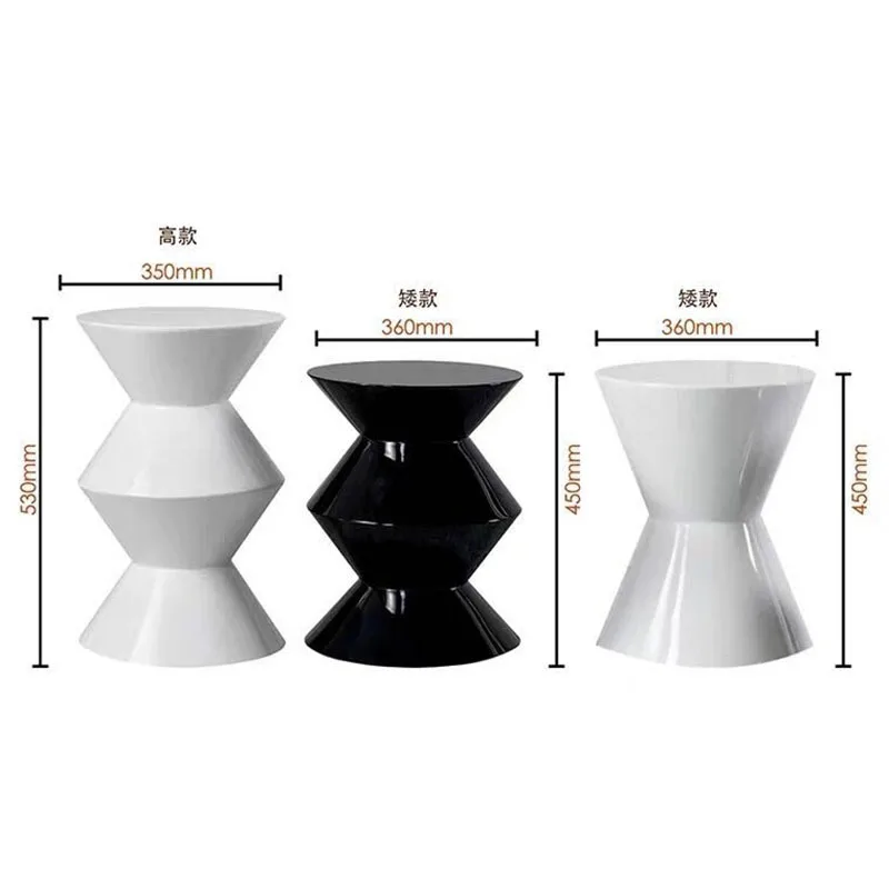 Nordic Coffee Table Living Room Sofa Side Table Small Coffee Tables Creative Corner Simple Designer Bedside Round Glass Stool