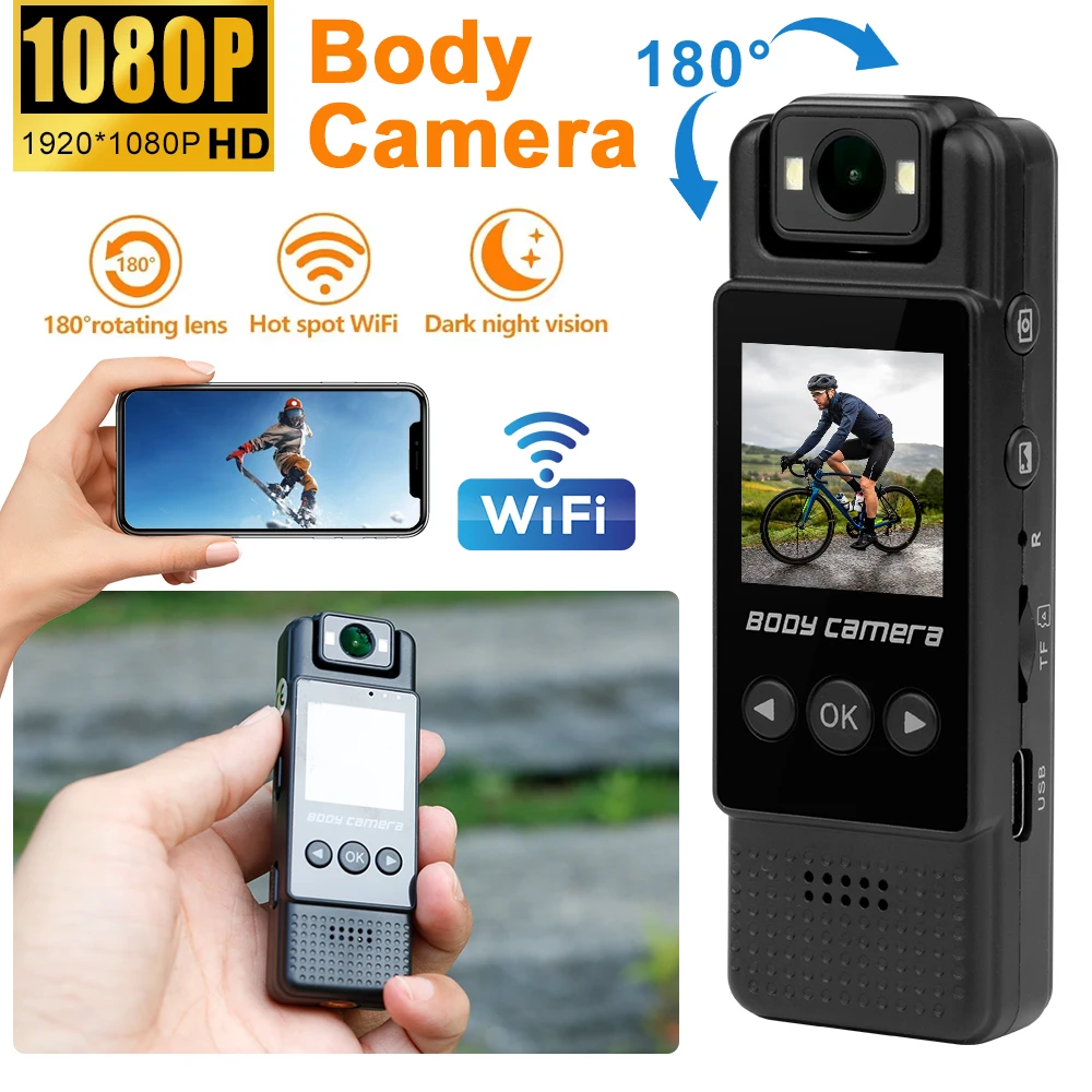 Wifi Mini Camera HD 1080P Portable Digital Video Recorder Worn Police Small Body Cam Night Vision DVR Miniature Body Camcord