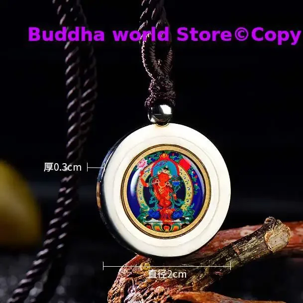 Buddhism exorcise evil spirit good luck Titanium Manjusri Vajrasatra Guru Rinpoche Sakyamuni buddha Pendant Amulet talisman