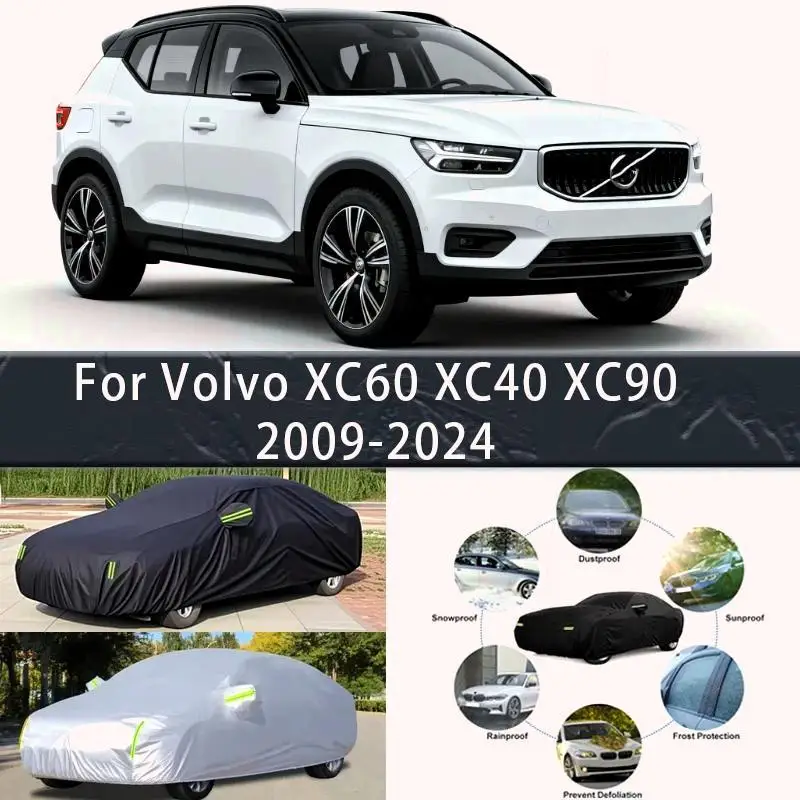 

Для Volvo XC60 XC40 XC90 2009 2024, наружная защита, водонепроницаемая, пылезащитная, всепогодная защита, полное покрытие, автомобильные чехлы