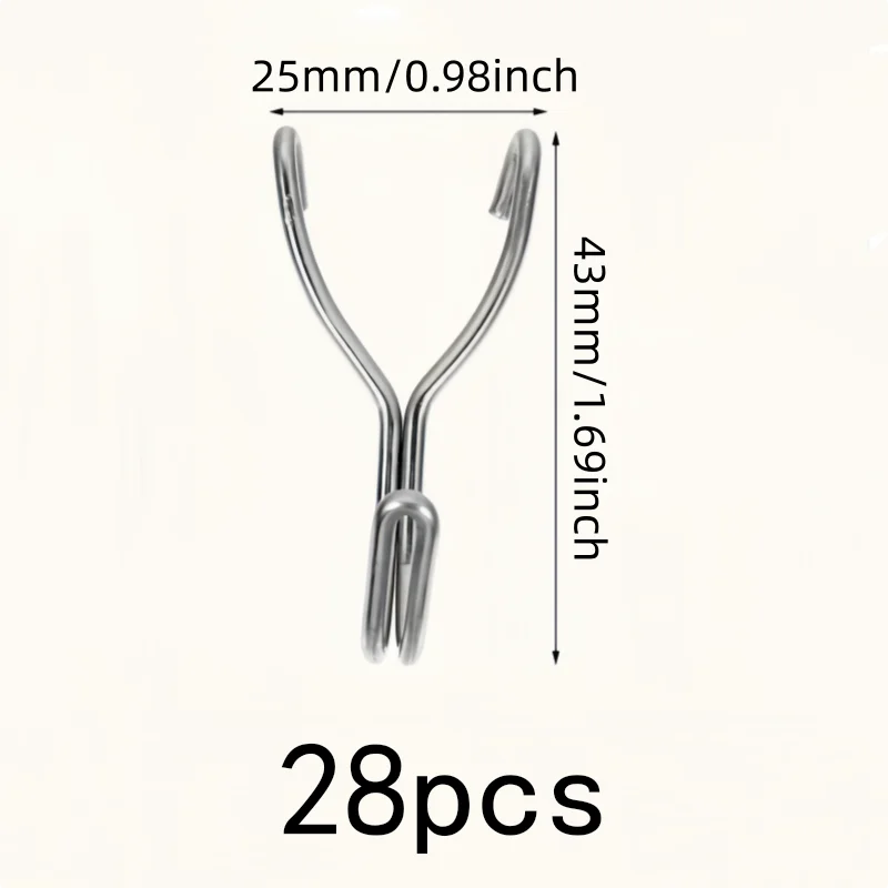 28 pcs 25mm Tool Board Hangers with Easy Snap-On Pegboard Fit, ideal for Wall Display Rack and Wall Display Rack