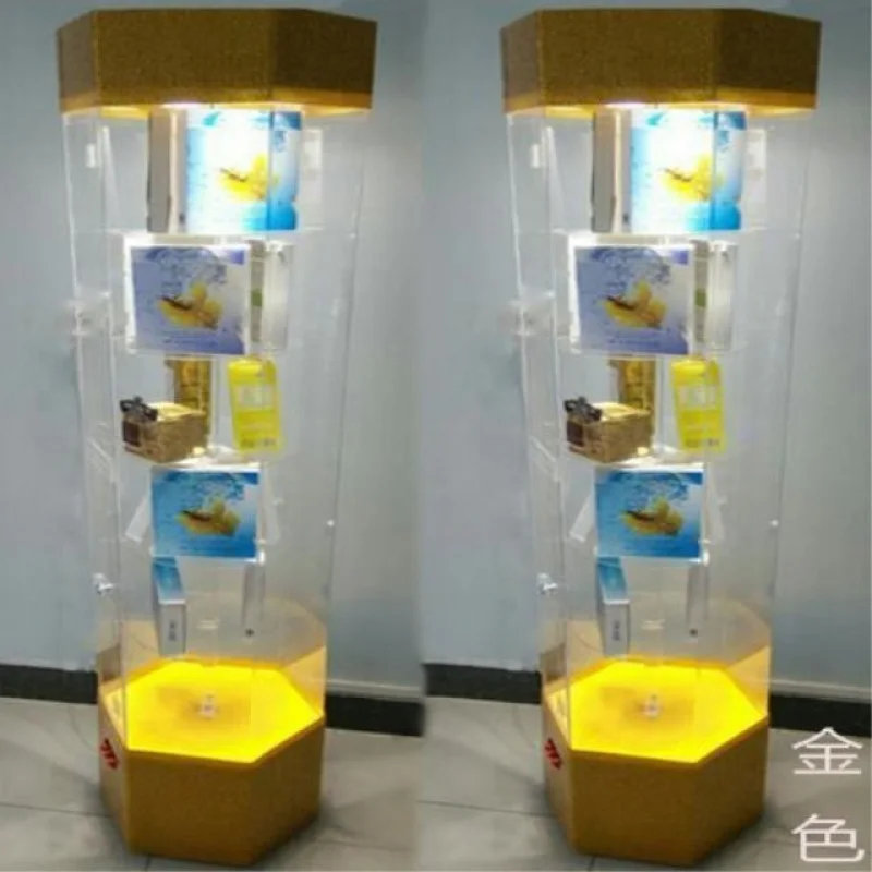 Custom Rotating Acrylic Glass Display Cabinet Stand