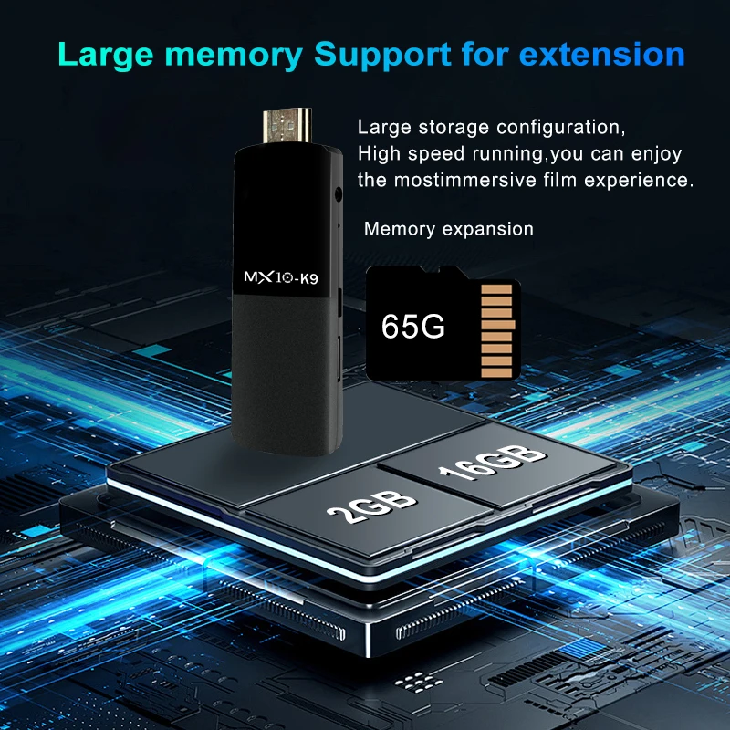 Allwinner H313 MX10 K9 plus スマートアンドロイドTVボックス BT5.4 ワイヤレス音声リモコン Android 13 デュアルバンドWIFI 6 2G 16G 4K TVスティック