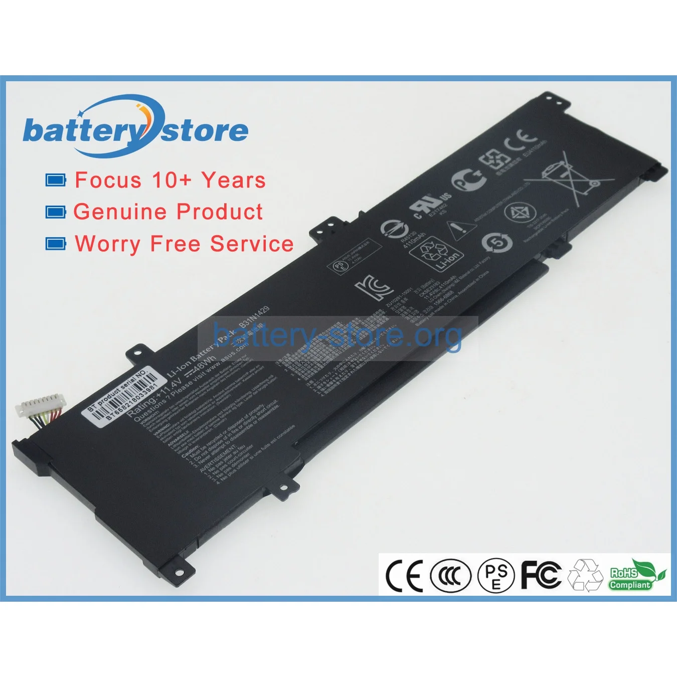 Genuine Original Laptop Batteries for B31N1429,0B200-01460100,0B200-01460000,K501UW,K501U,K501LX,K501LB,A501LX,11.4V,3 Cell