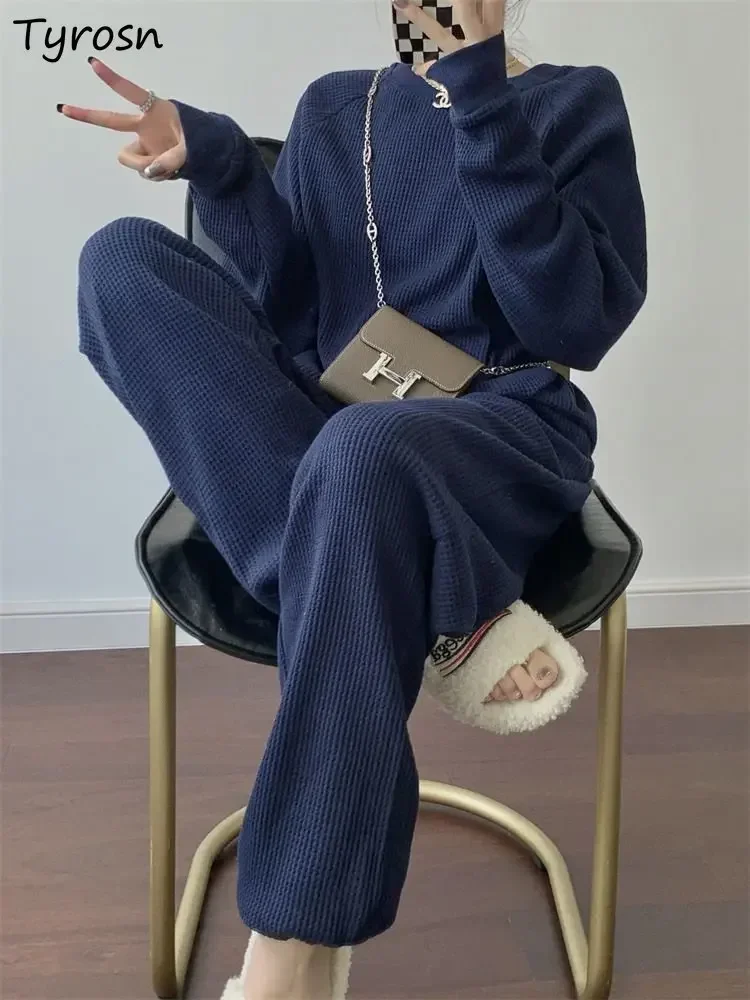 

Комплекты брюк женские свободные повседневные базовые минималистичные чистые ретро классические толстовки Ulzzang спортивный дизайн для отдыха модные студенческие весенние