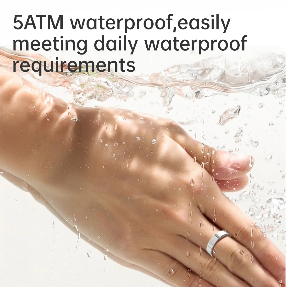 2025 رائجة البيع الذكية حلقة لفتة فرشاة فيديو سماعة لاسلكية تعمل بالبلوتوث دعوة التحكم بالموسيقى 5ATM مقاوم للماء مراقب معدل ضربات القلب للرجال