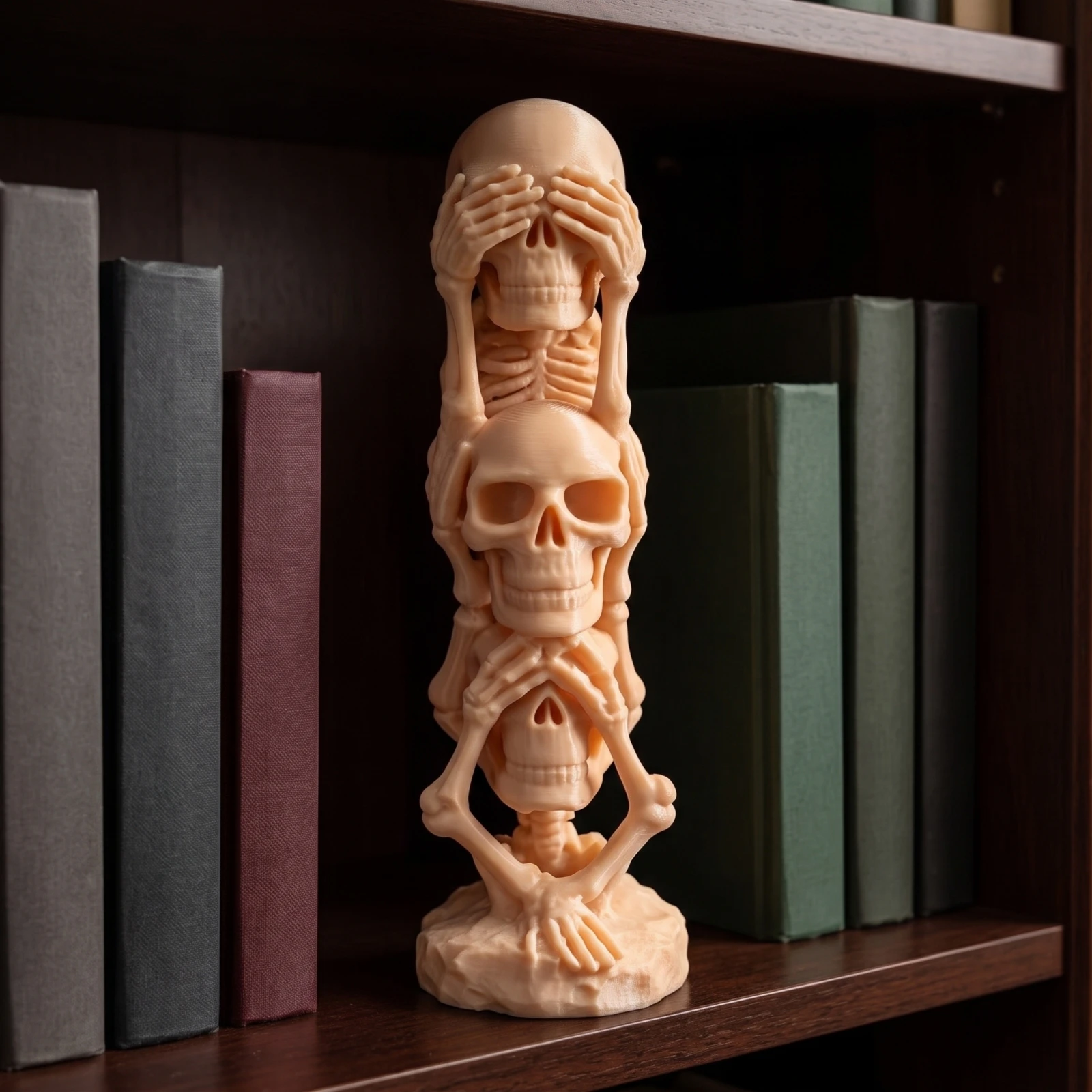 Stacked Skull Sculpture 3D-Pri - đánh giá và giá 3D Printing Desk