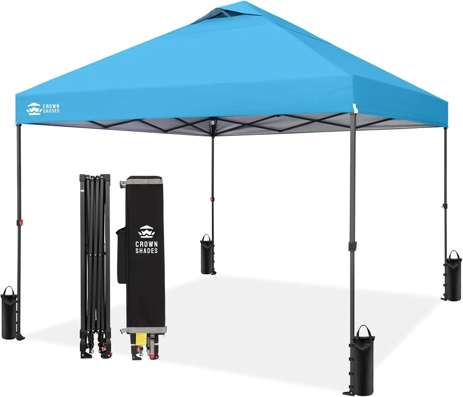10x10 Pop Up Canopy Tent, Outdoor Canopy, Sky Blue | Patented CENTERLOK One Push Instant,Outdoor Canopy with STO-N-GO Bag, 8 Sta