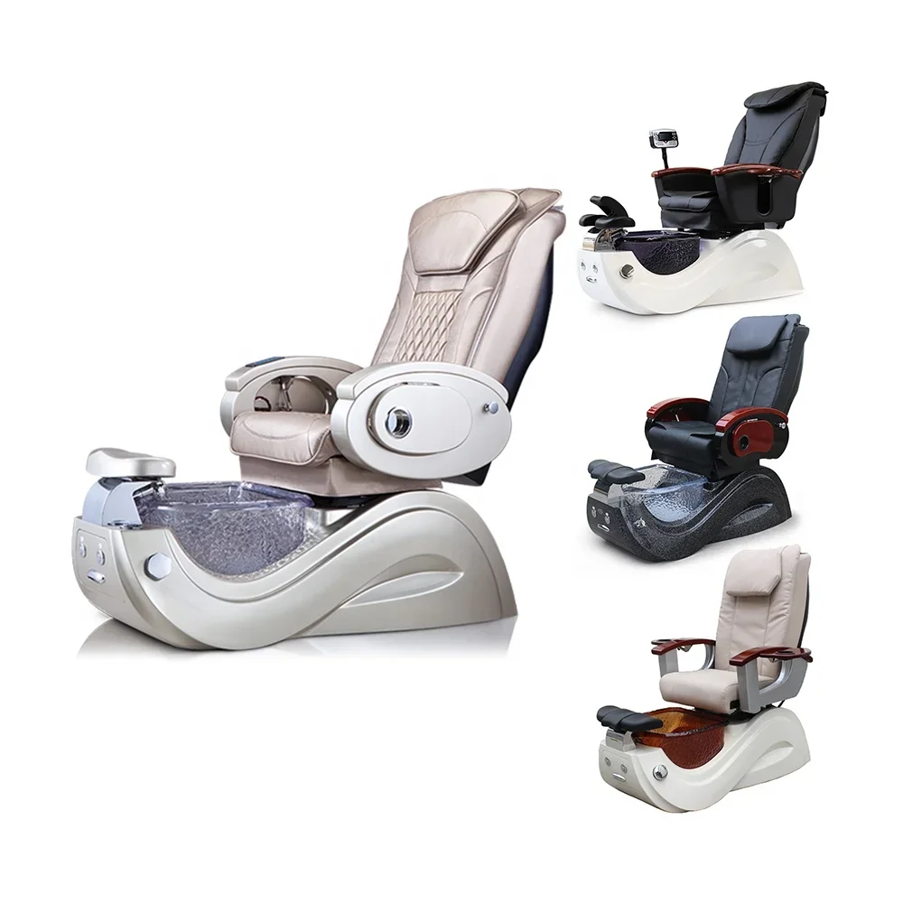 Modern Luxury Beauty Nail Salon Electric Discharge Pump Pipeless Whirlpool Foot Spa Massage Pedicure Chair