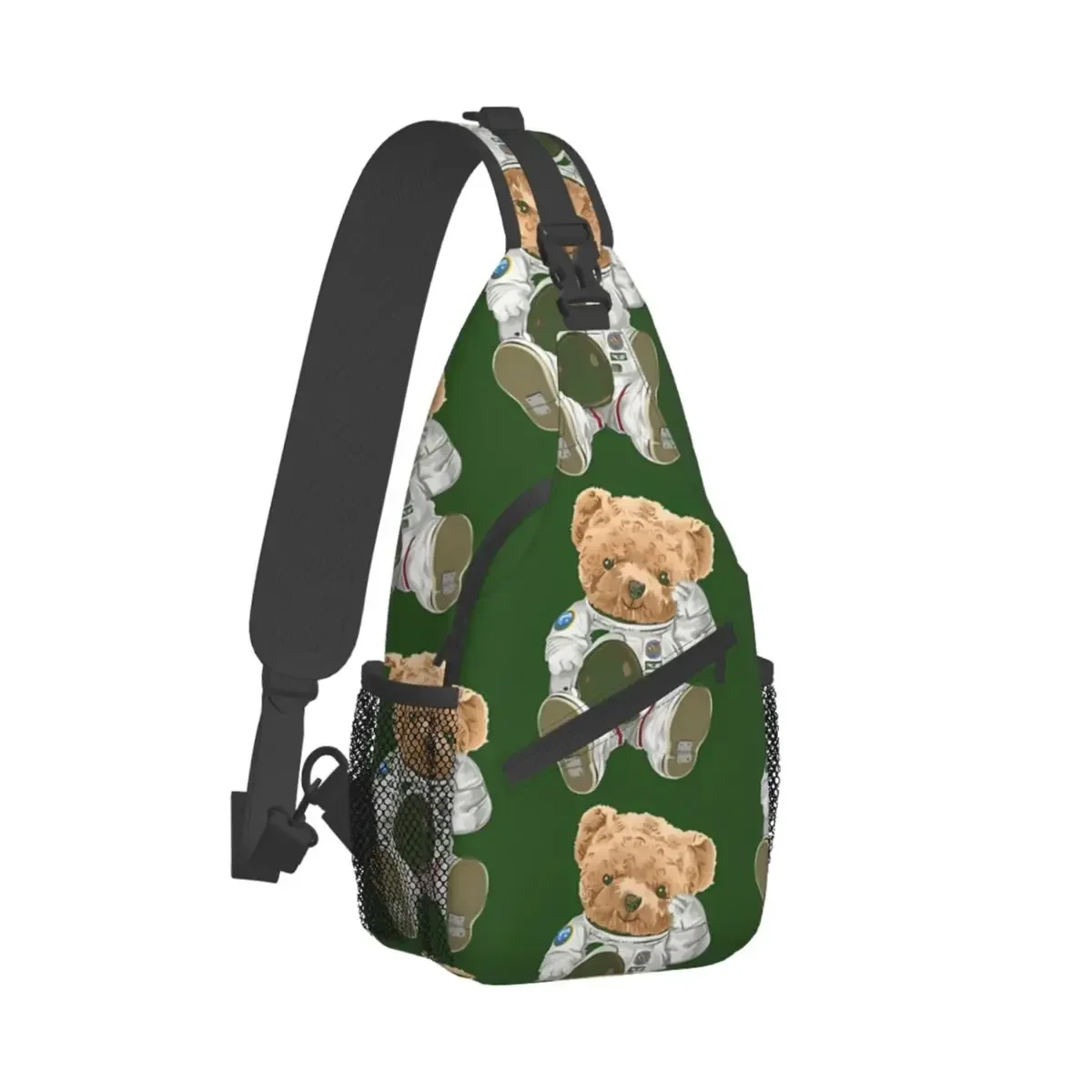 

Polo Astrounut Crossbody Chest Bags Teddy Bear Pockets Travel Pack Messenger Sports Teens Shoulder Bag Unisex