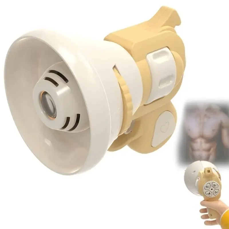 Realistic Abs/Suit/Wing Projection Toy Tri-Functional Projector, Loudspeaker & Voice Recorder, Interactive Fun Gift for 15UB