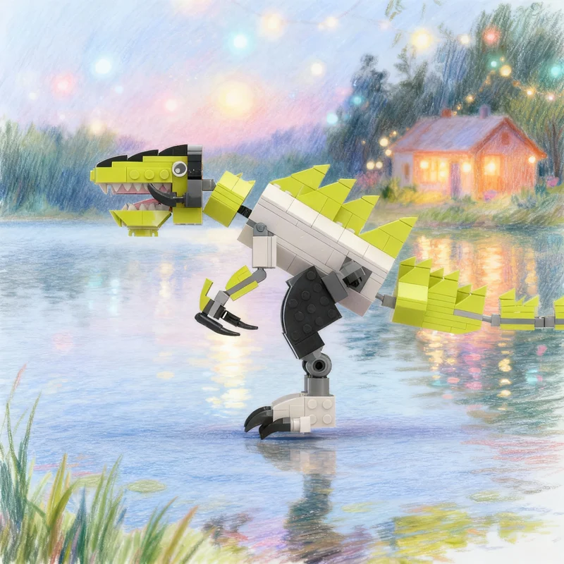 

300 деталей MOC Creator PBS: Конструктор «Дотзила», Рождественский подарок, игрушка для сборки, архитектурная модель, развивающая творческие способности, идея для самостоятельного творчества