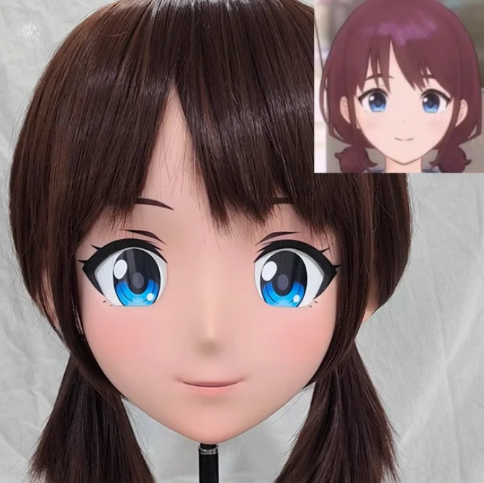 

(GLA013) Customize Character Crossdress Female/Girl Resin Half/Full Head With Lock Cosplay Japanese Anime Role Kigurumi Mask