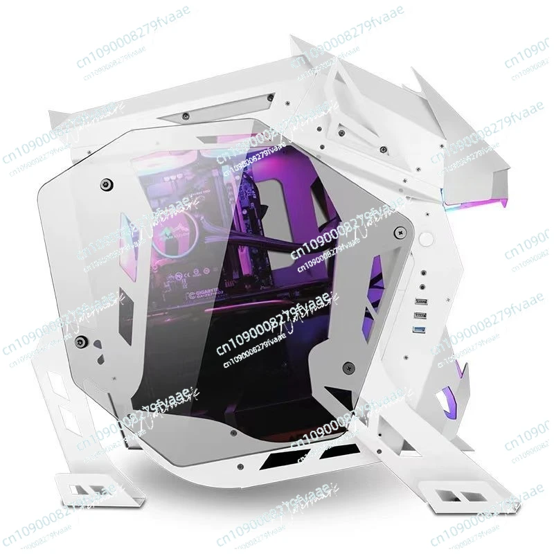 

Internet cafe e-sports water-cooled game chassis special-shaped open tempered glass side transparent desktop chassis
