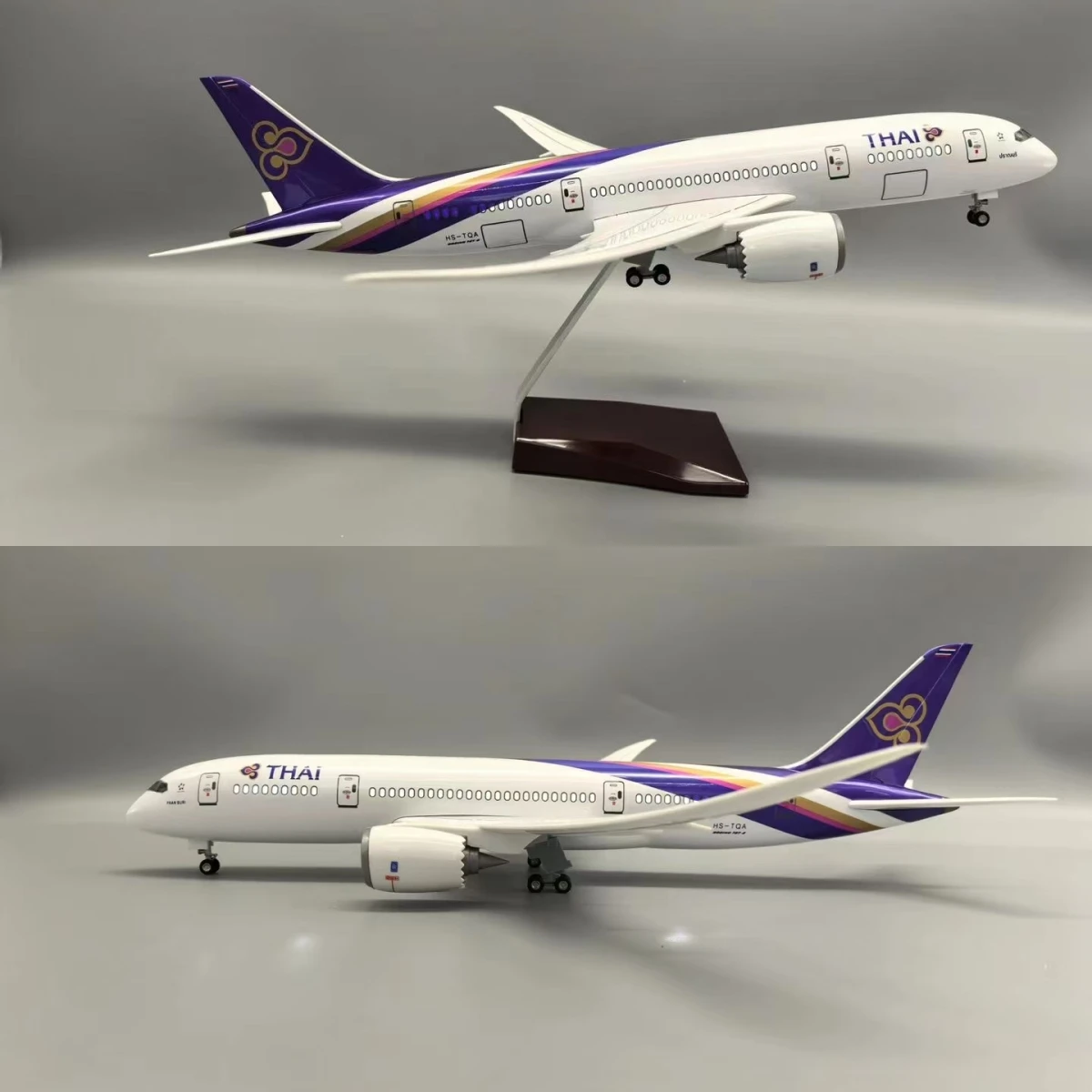 

1:130 Scale 43cm 787 Boeing Jet United Airlines B787 Planes Model Die-Cast Resin Aircraft Ornament with LED Lights for Gift Givi