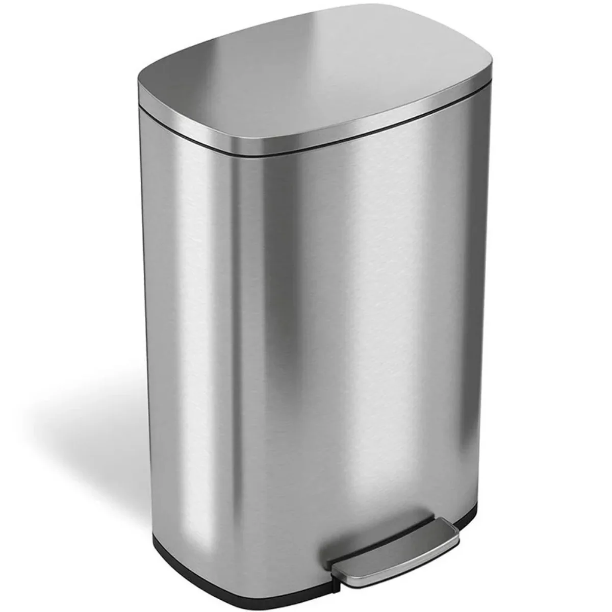 30L/50L Stainless Steel Step Trash Can Pedal Garbage Bin for Kitchen Office Home Silent Storage Bins Kitchen Trash Bin