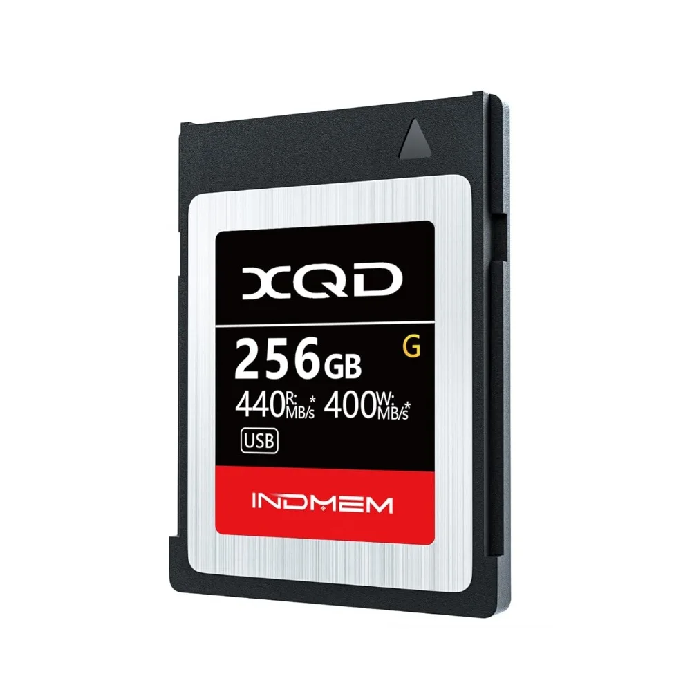 INDMEM XQD 256GB Memory Card, 5X Tough MLC XQD Flash Memory Card High Speed G Series| Max Read 440MB/s, Max Write 400MB/s