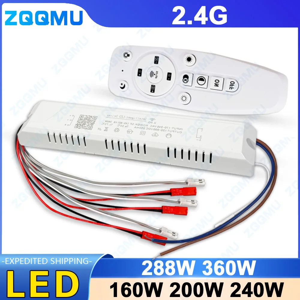 LED Driver 2.4G 20-40Wx4 x6 160W 200W 240W 288W 360W Power Adapter Tri-color Lighting Transformer with Controller+app