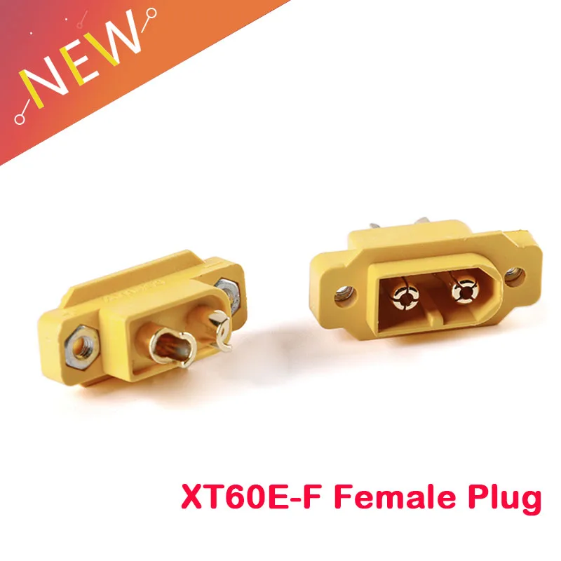 10pcs/1pc Amass XT60E-F Female Plug Battery Connecting Adapter Large Current Gold/Brass Ni Plated Power Connector for RC Model