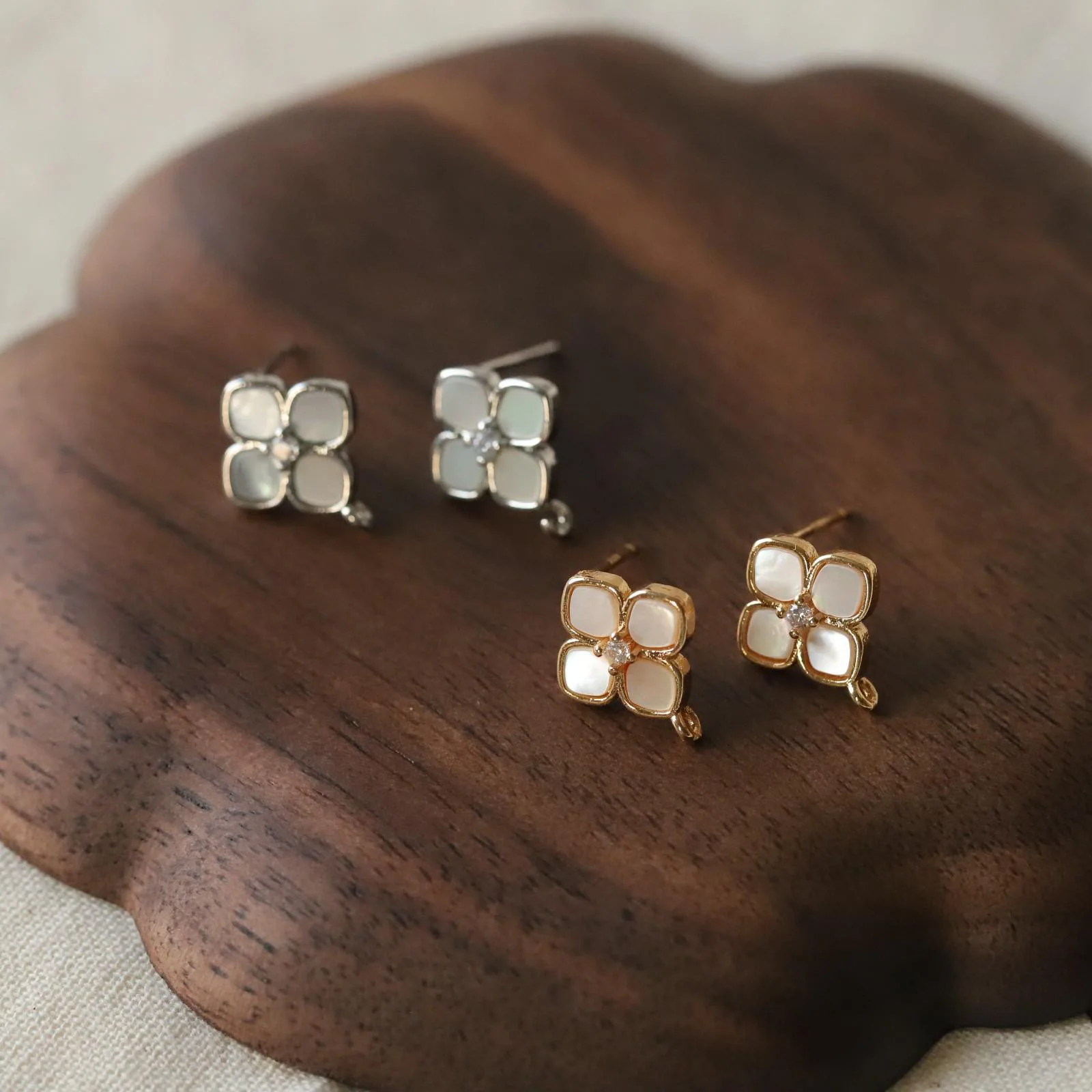 1Pair Gold Plated E… - image