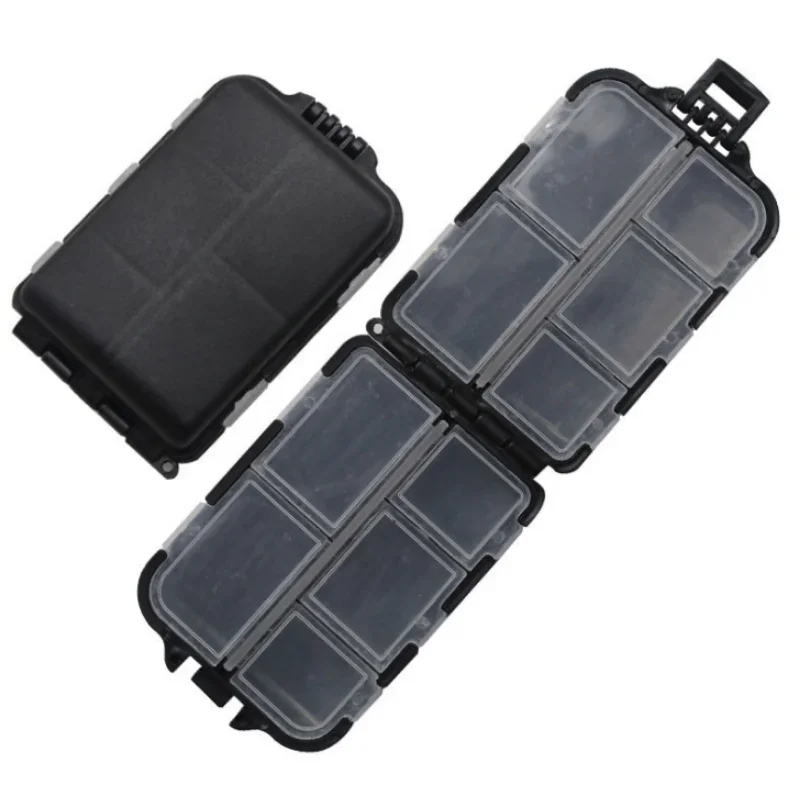 10 Compartments Mini Fishing Tackle Box Fish Lures Hooks Baits Plastic Storage Holder Square Case Pesca Fishing Accessories #2