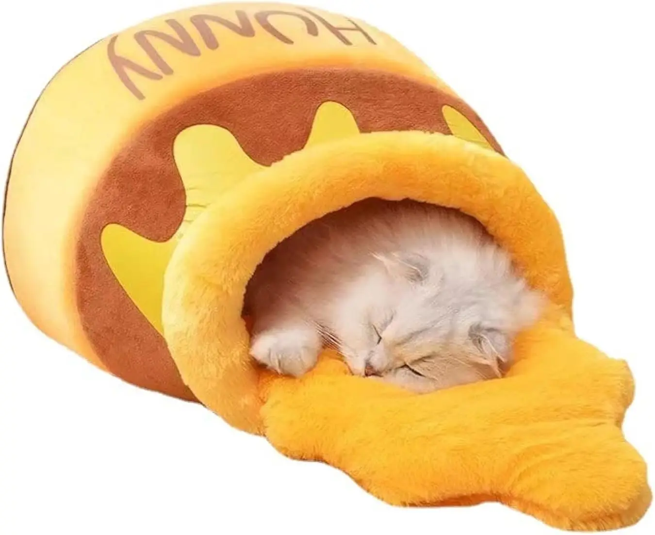 

Honey Pot Cat Bed - Memory Foam Pet Bed with Removable Washable Cushion for Small Cats