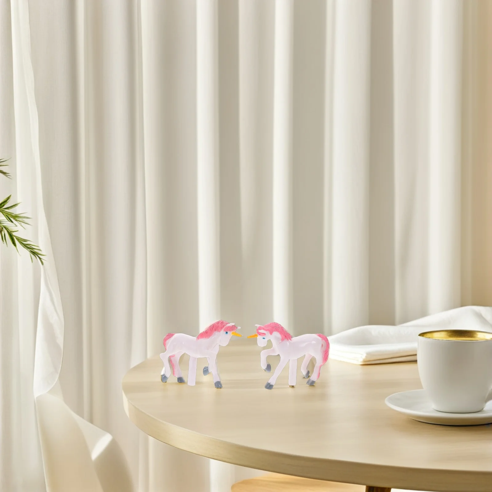 

4Pcs Music Box Decoration Plastic Unicorn Miniature Accessories DIY Craft Birthday Holiday Present Music Box Figurines