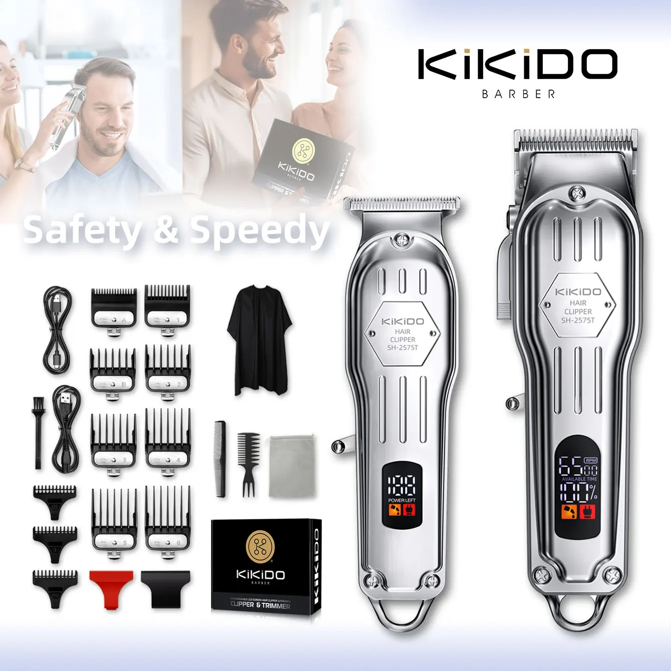 KIKIDO KK-2575 Home appliance Hair Clippers Cordless Clippers for Hair  Hair cutting machine men's hair clipper gifts for men