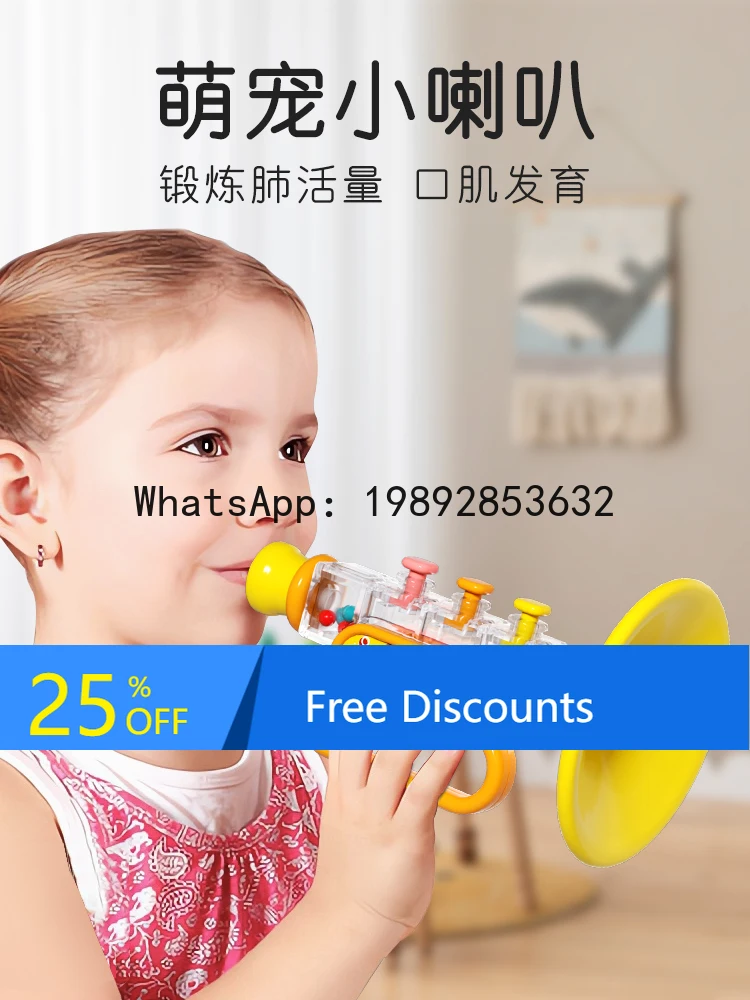 Petite trompette jouet pour enfants Harmonica soufflant un Instrument de musique pour les tout-petits et les bébés