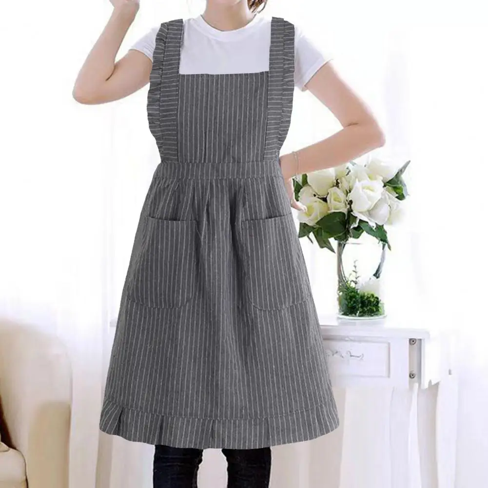 Nordic Florist Apron Cotton Gardening Coffee Shops Kitchen Aprons For Women Cooking Baking Restaurant Retro Chef Aprons