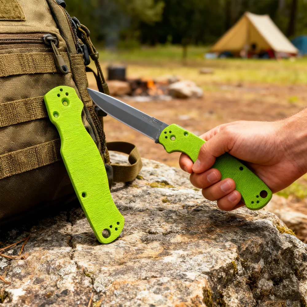 1 Pair Universal Folding Knife Replacement Scales G10 Premium Non-Slip High Strength DIY Knife Handle Parts