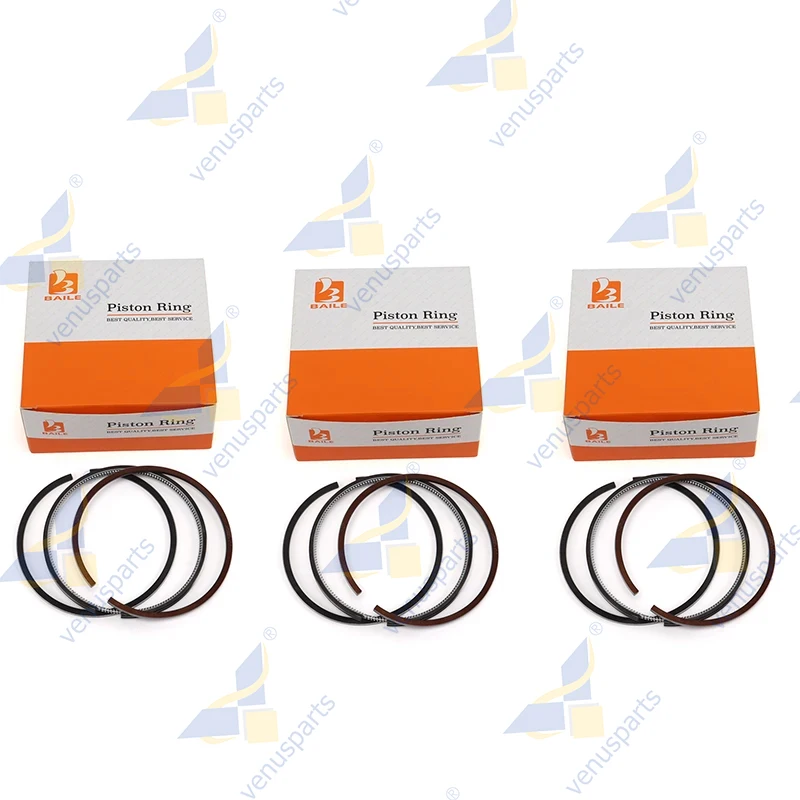 

3-цилиндровое поршневое кольцо 3TNV84 3TNE84 для Yanmar 3D84 84 мм STD 84*2 + 2 + 4 мм 129002-22500 Комплект для капитального ремонта Стандартные детали двигателя