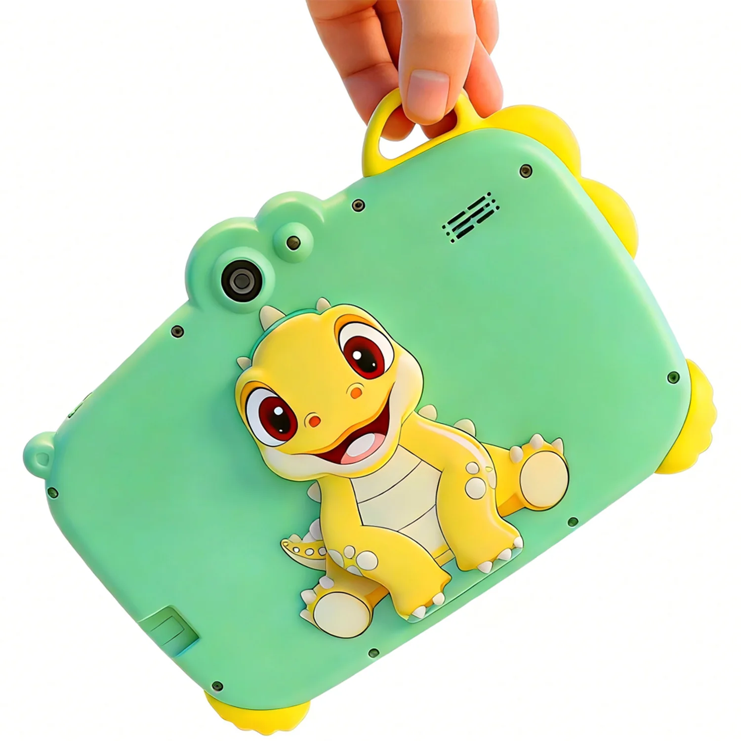 New 7 Inch Dinosaur Case Cartoon Pattern Kids Tablet Quad Core 4GB+64GB ROM Android Learning Education Games Children's Tablets