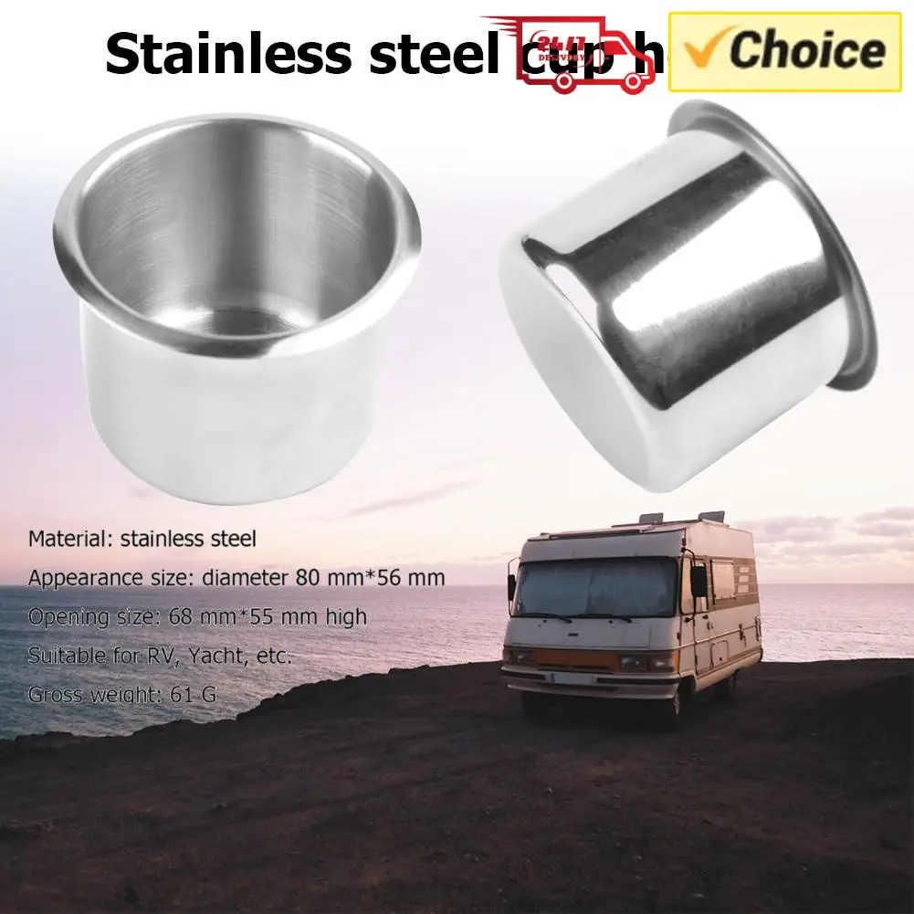 

Автомобильный подстаканник из нержавеющей стали, автомобильная подставка для питья, контейнер для хранения, автоматический подстаканник, органайзер для морской лодки, яхты, грузовика, кемпера