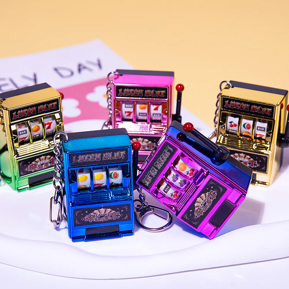 Mini Fruit Machine Keychain Fidget Roller EDC Stress Relief Toy Rotating Relieving Relieve Anxiety Antistresse For Children