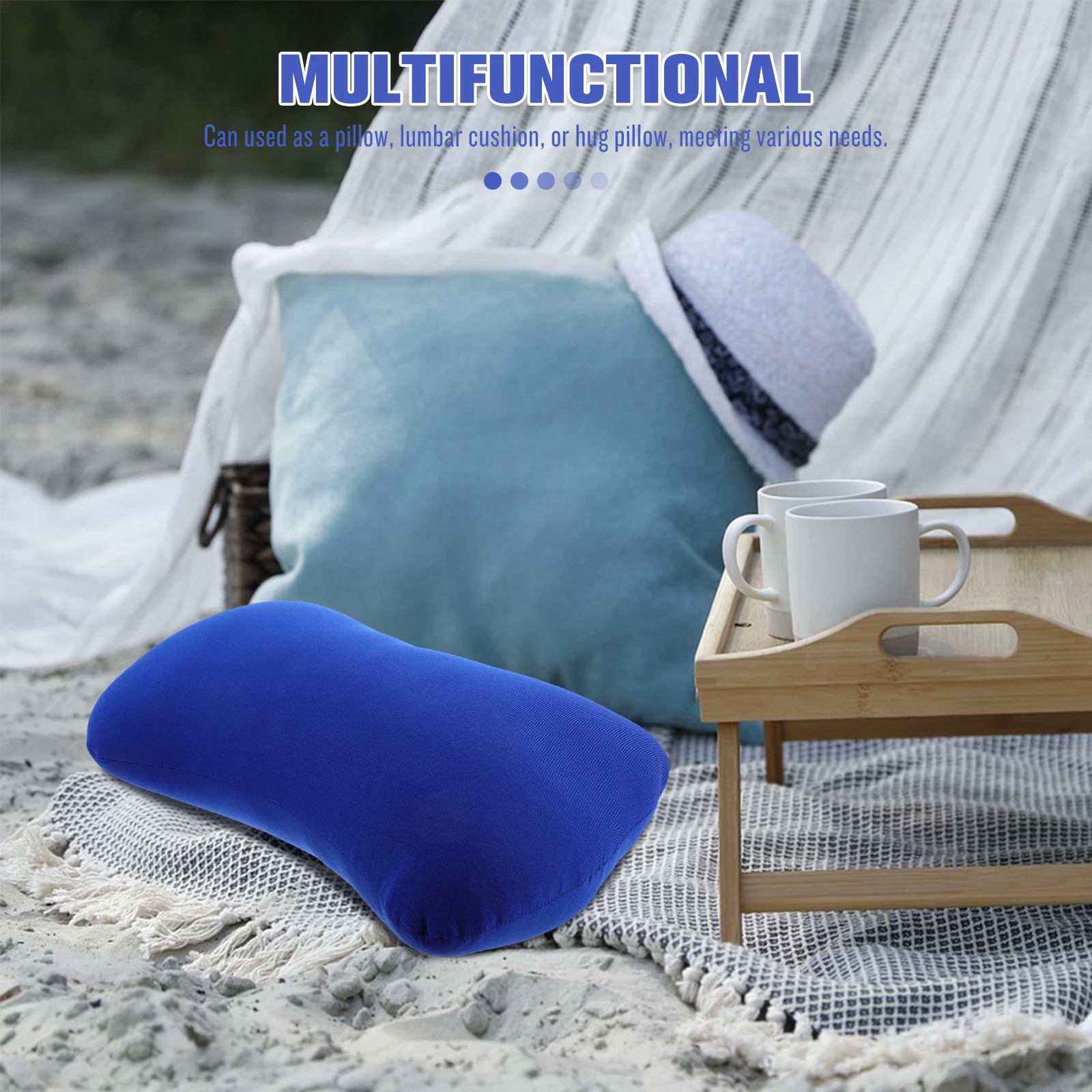 

1PC Particles Outdoor Camping Travel Neck Support Small Size Portable Lightweight Washable Mini Pillow Shoulder Pain